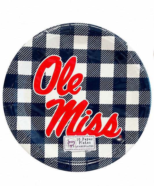 9inch Dinner Plates (Set of 10) in Ole Miss