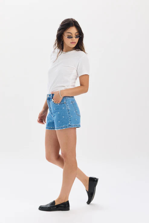 Daze Knockout High Rise Shorts in Full Circle