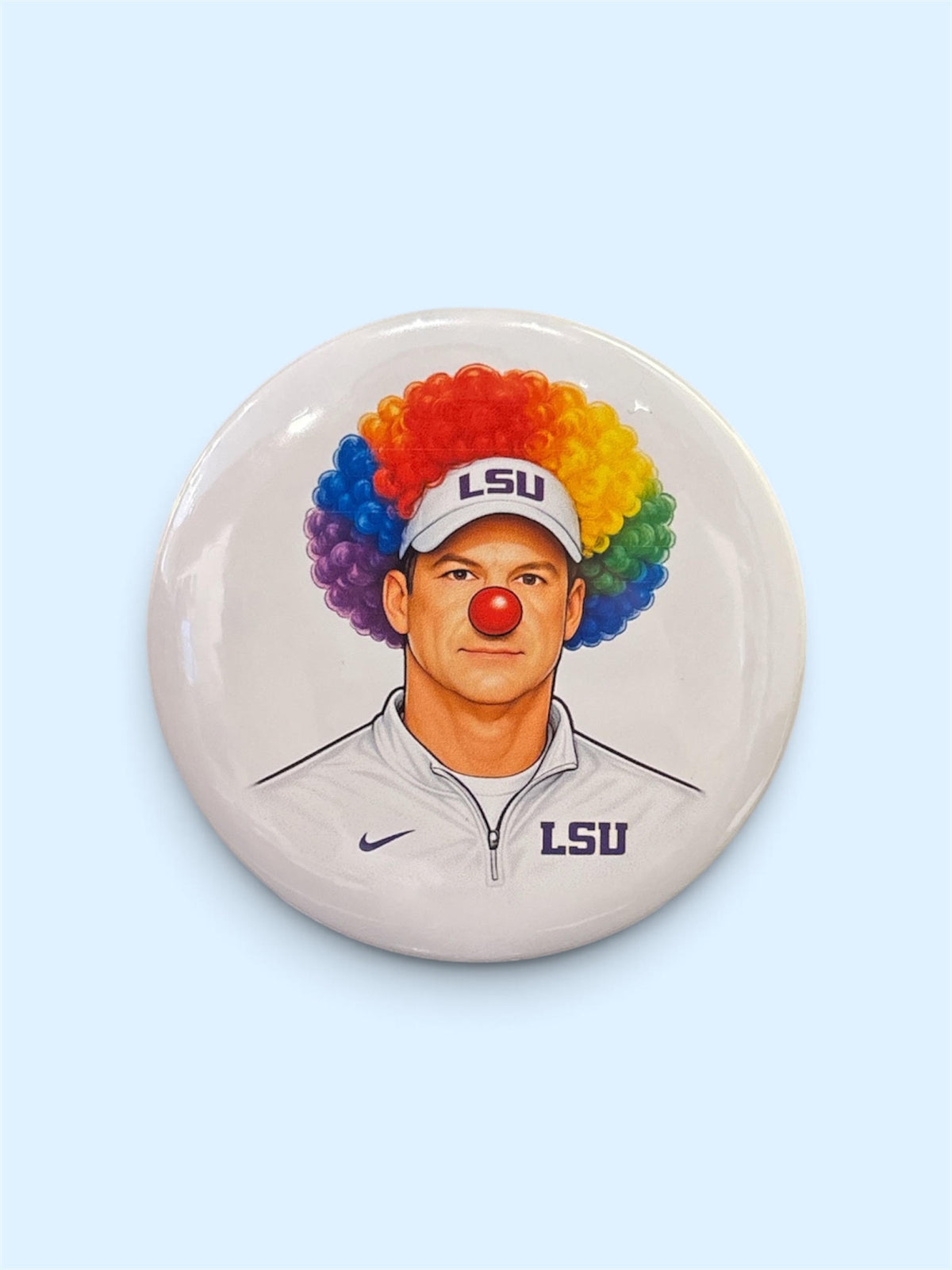 Gameday Button in Kiffin Clown