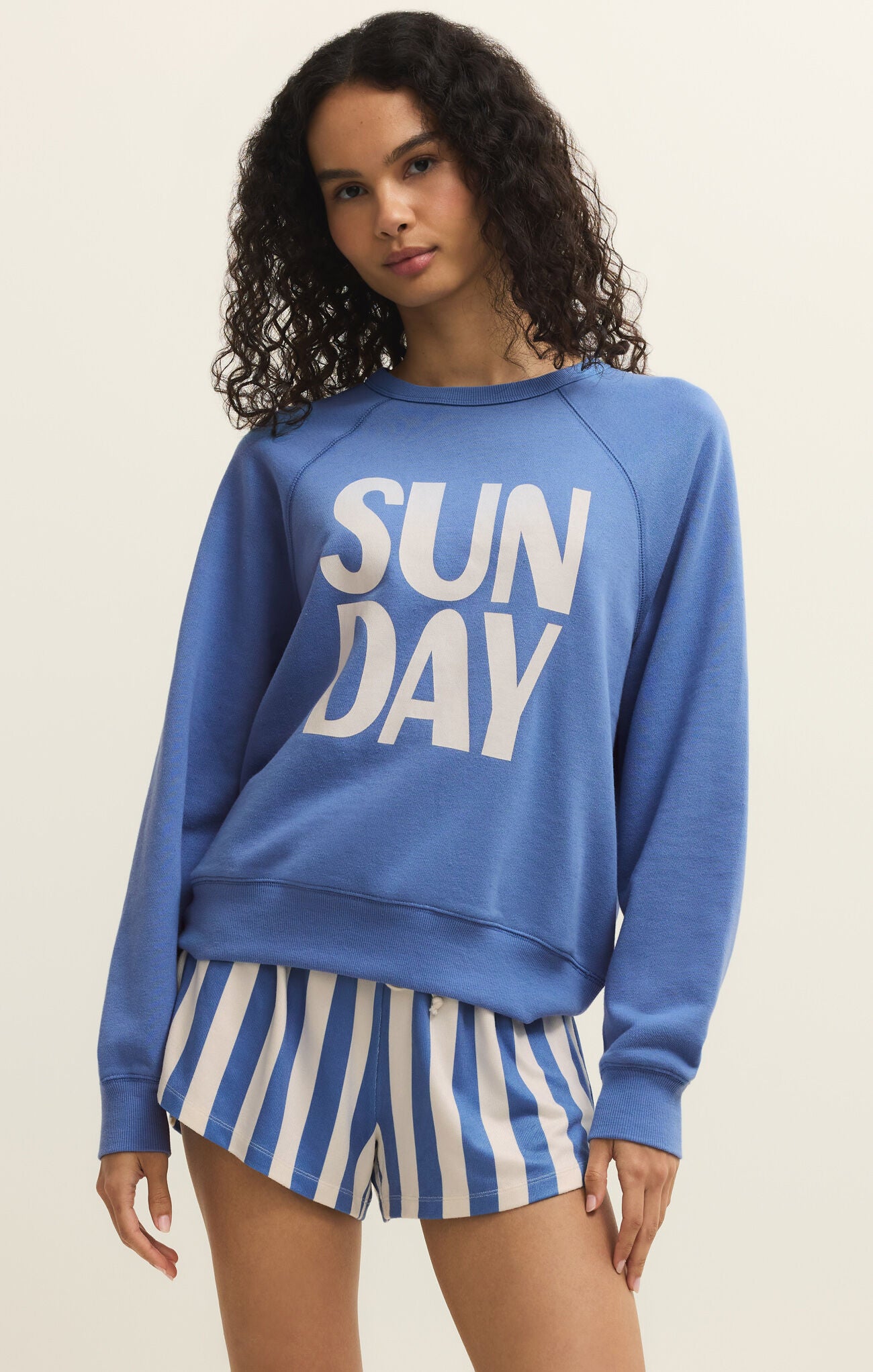 Z Supply Sunday Sweatshirt in Blue
