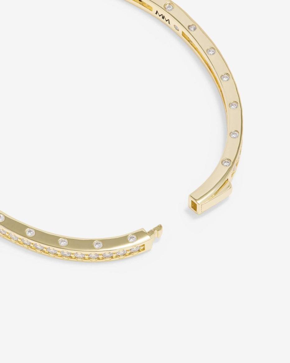 Melinda Maria Ashley Pave Cuff Gold