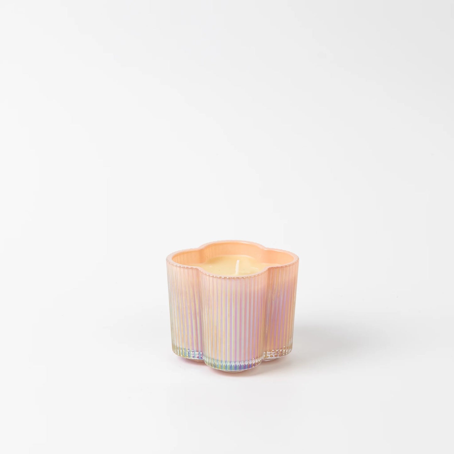 Pink Glass Flower Shaped Sweet Grace Candle