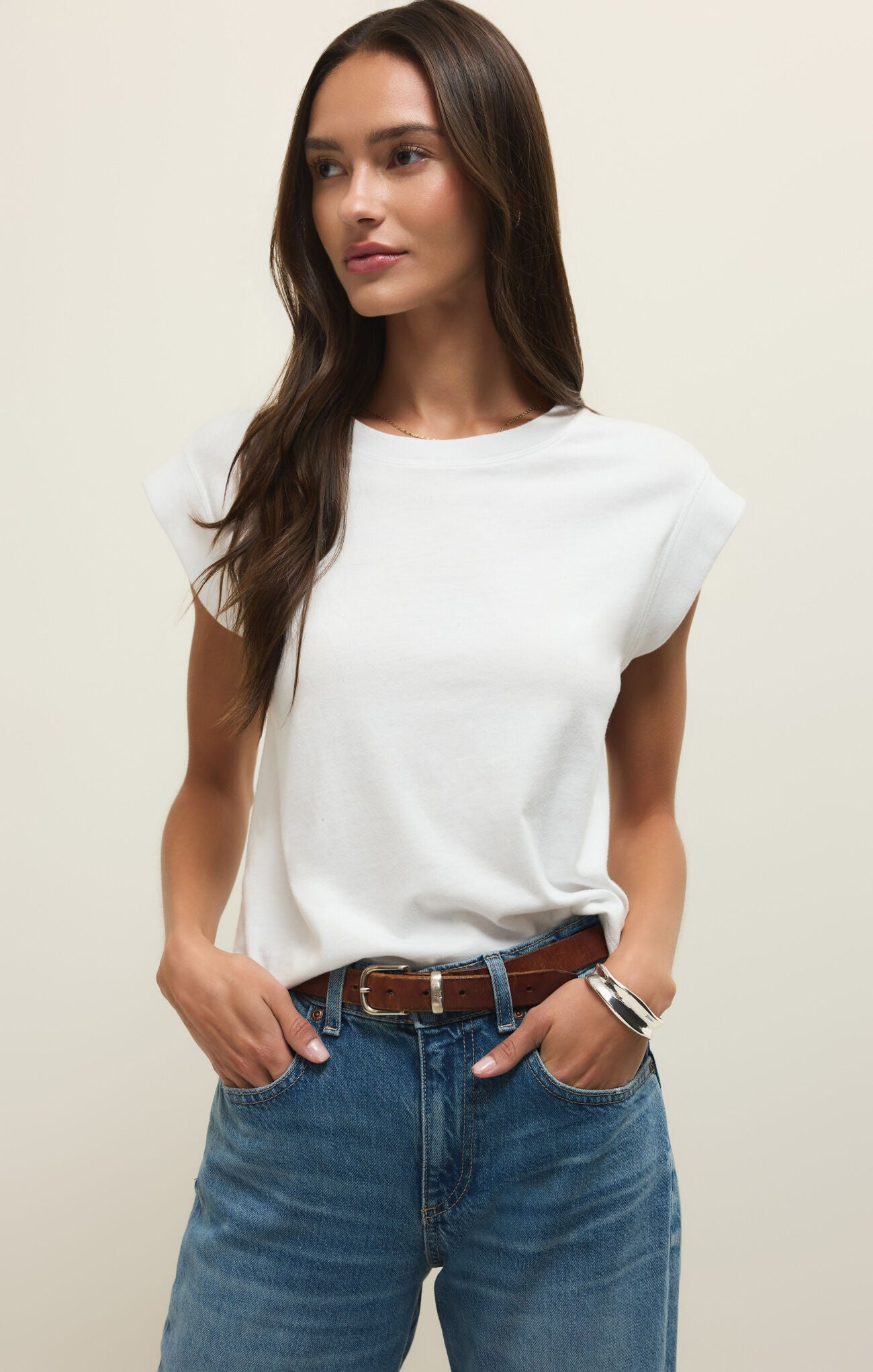 Z Supply Camino Jersey Top in White