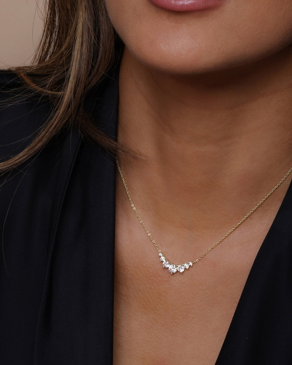 Melinda Maria Not Your Basic Multi Stone Pendant Necklace in Gold