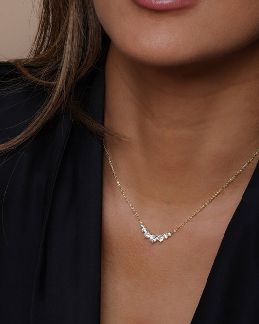 Melinda Maria Not Your Basic Multi Stone Pendant Necklace in Gold