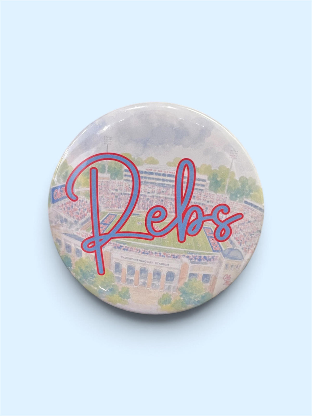 Gameday Button in Rebs Stadium