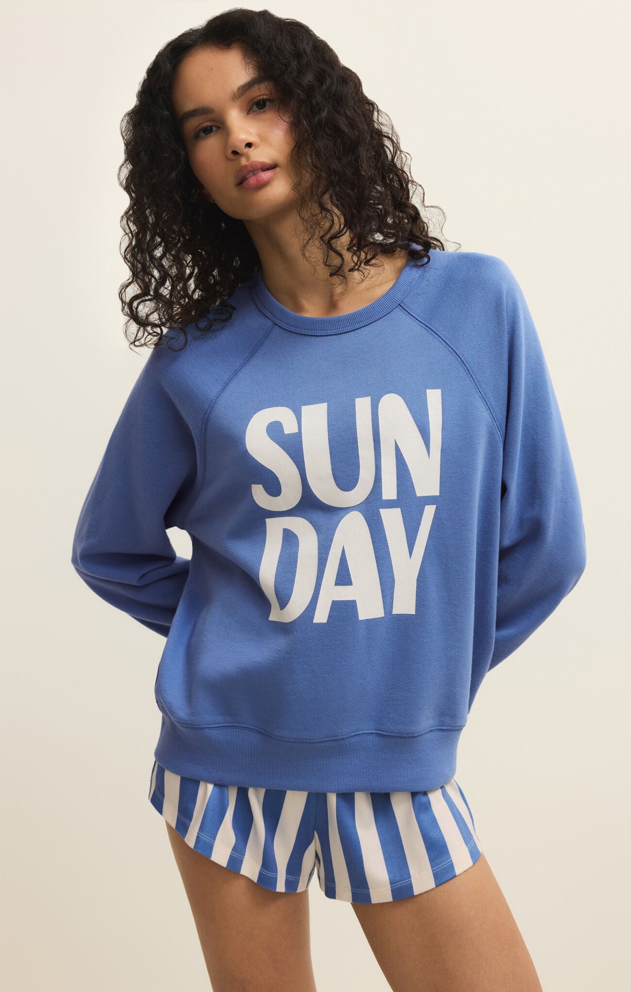 Z Supply Sunday Sweatshirt in Blue