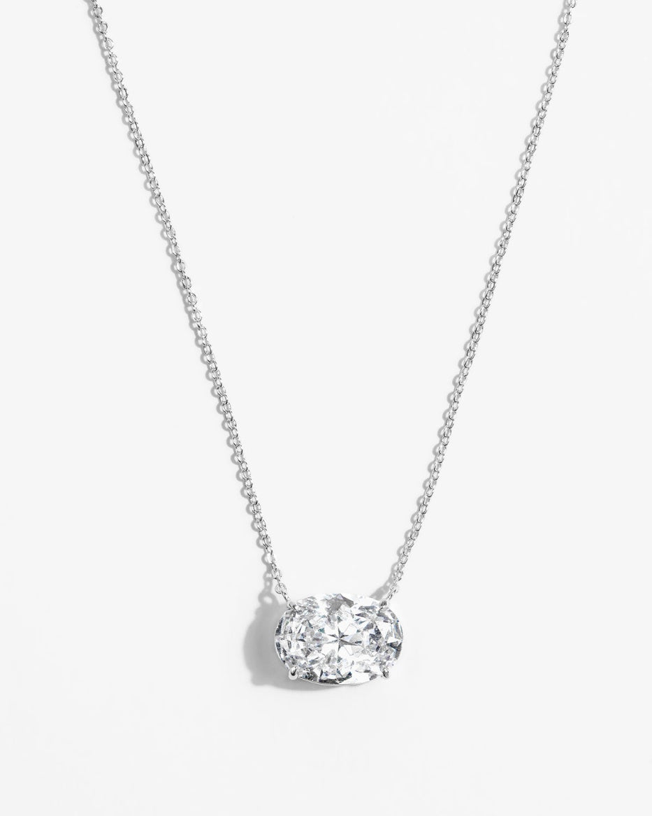 Melinda Maria Hello Gorgeous! Drop Necklace in Silver