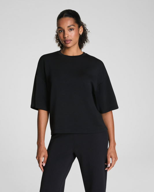 Spanx Air Essentials Boxy Tee in Black