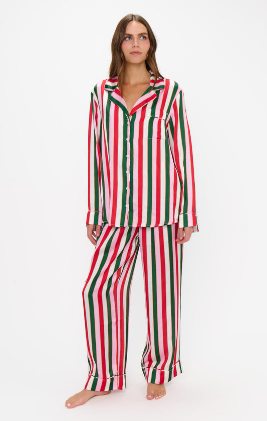 Show Me Your Mumu Classic PJ Set in Jolly Stripe Silky