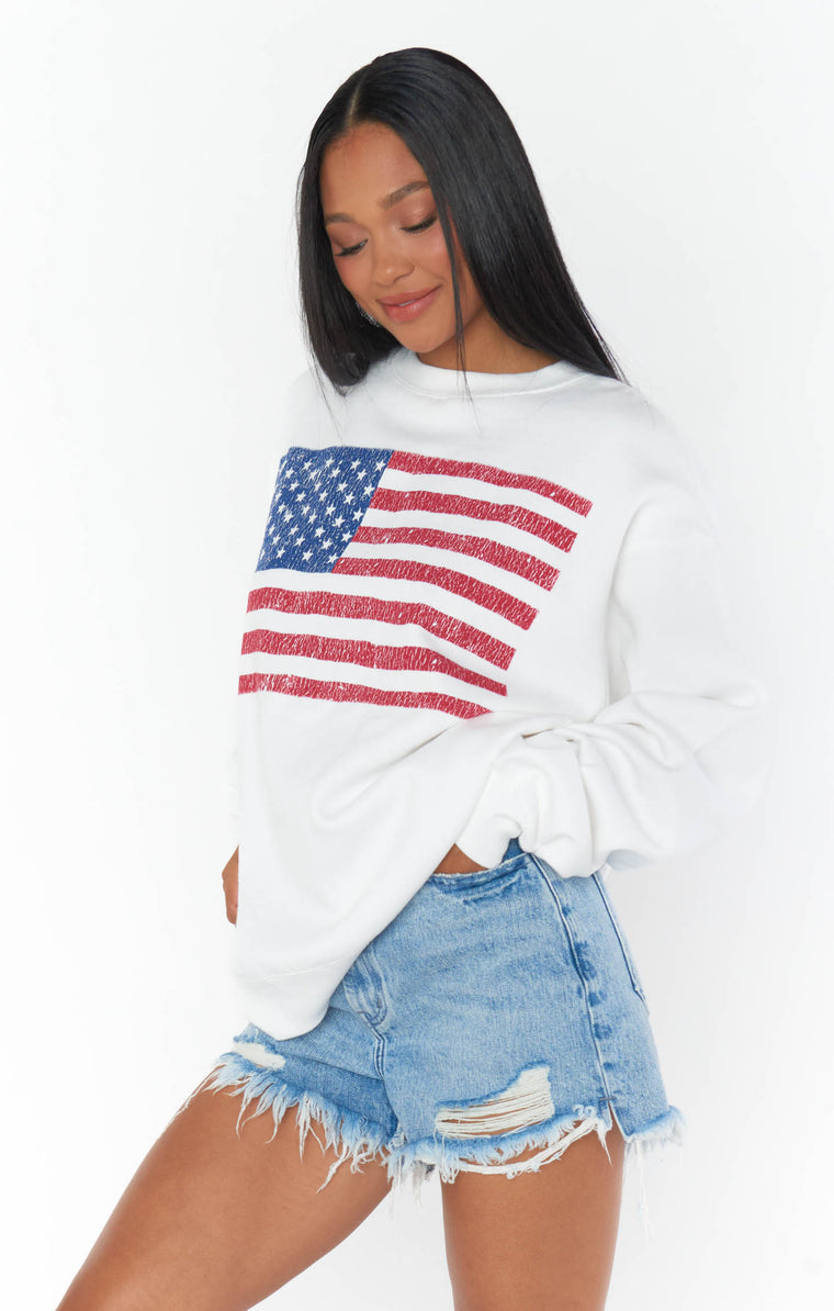 Show Me Your Mumu Stanley Sweatshirt in American Flag