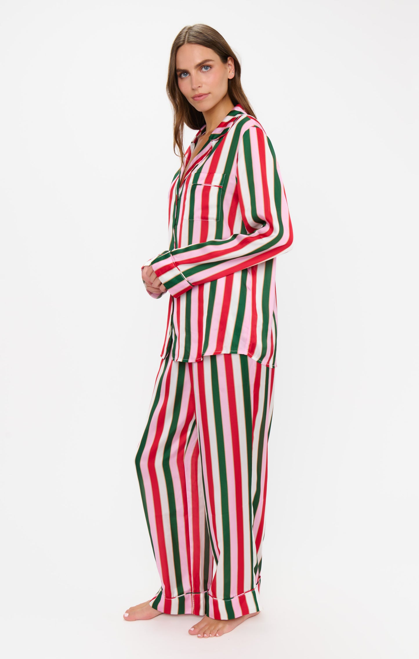 Show Me Your Mumu Classic PJ Set in Jolly Stripe Silky