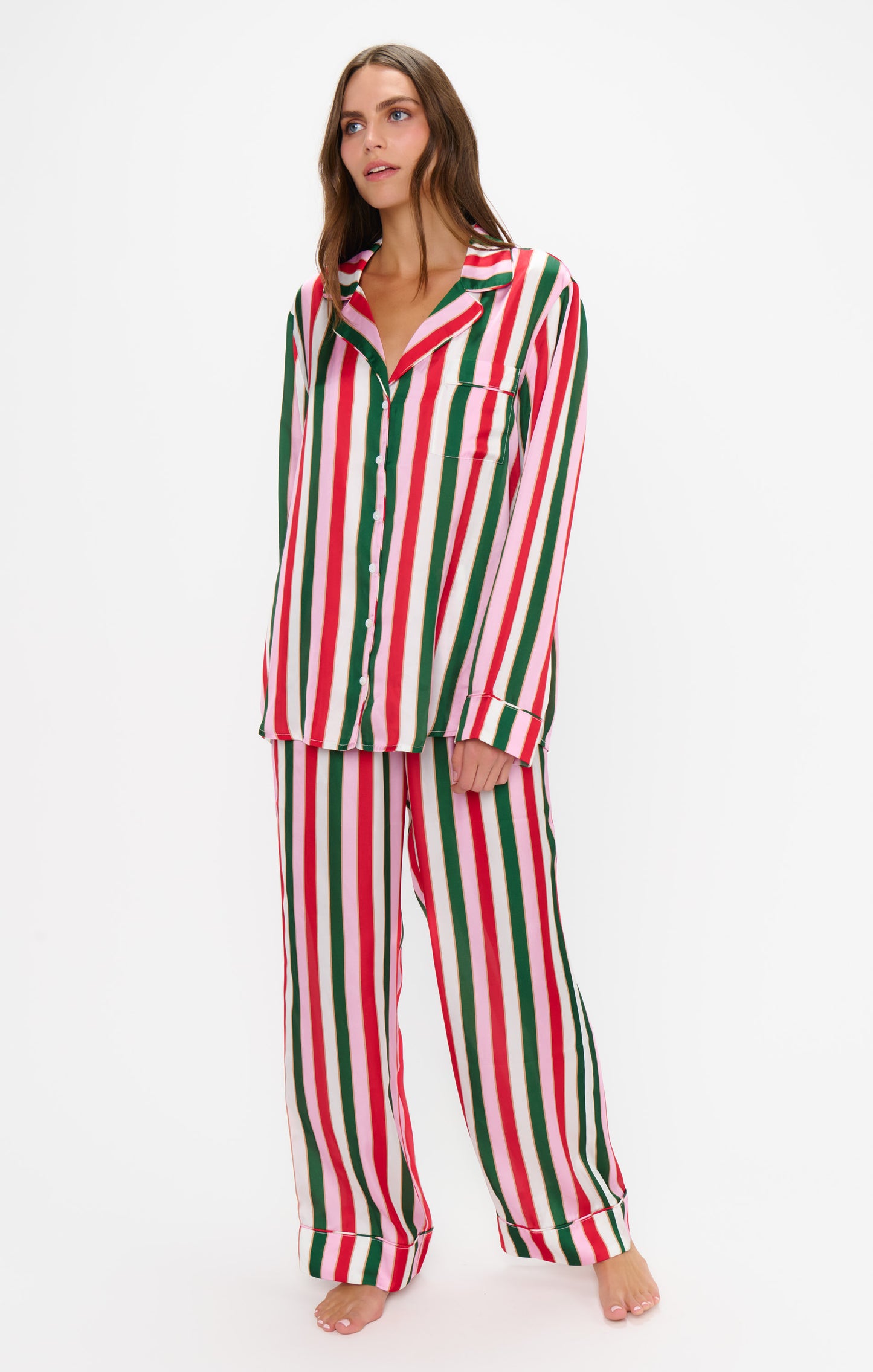 Show Me Your Mumu Classic PJ Set in Jolly Stripe Silky