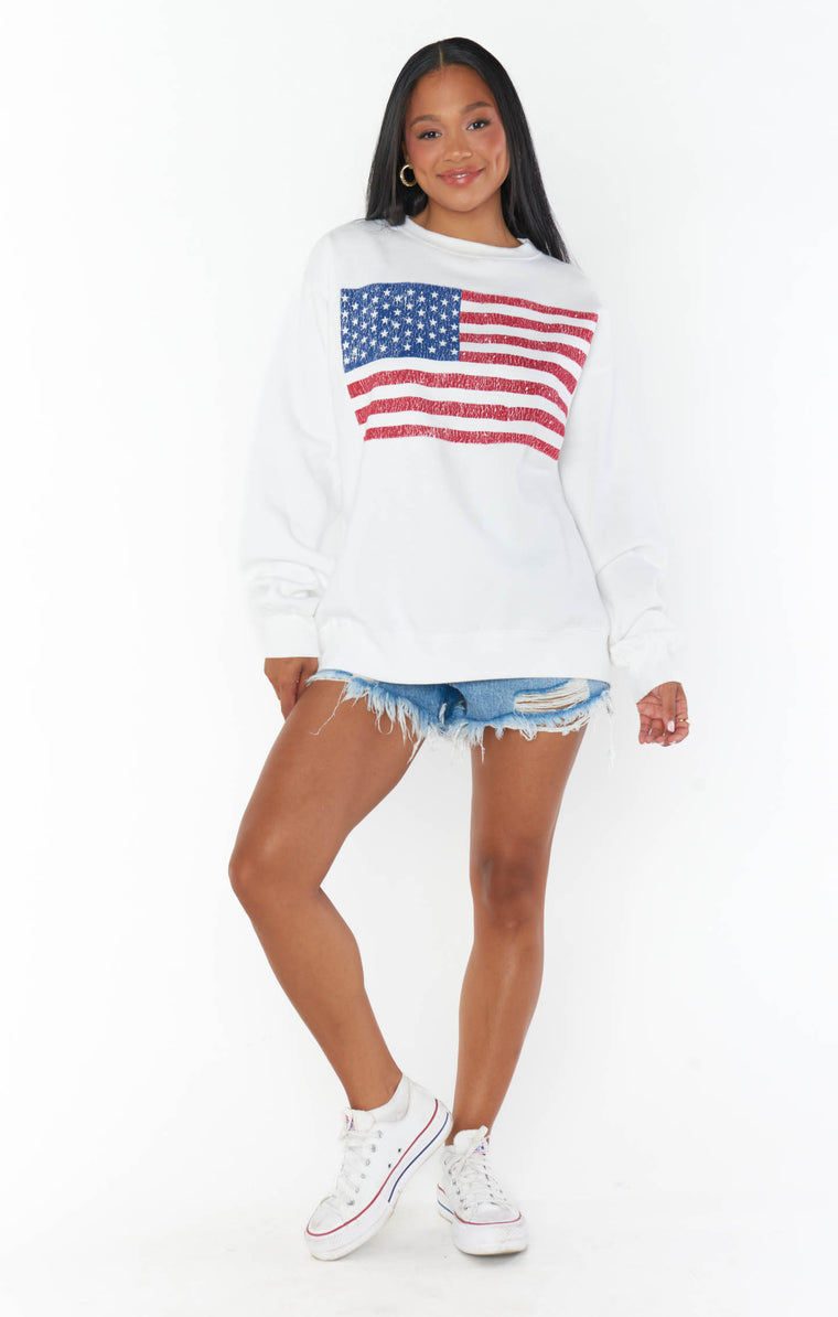 Show Me Your Mumu Stanley Sweatshirt in American Flag