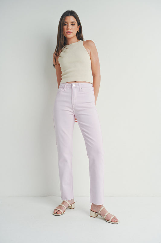 JBD Cut off Cropped Straight in Lavender Haze