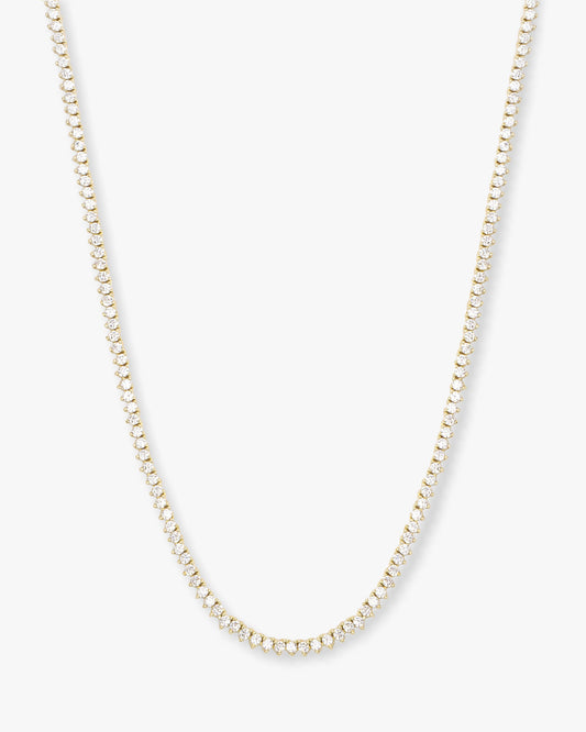 Melinda Maria Baby Not Your Basic Tennis Necklace in Gold