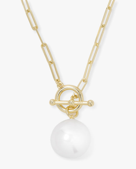 Melinda Maria Life's A Ball Pearl Necklace in Gold