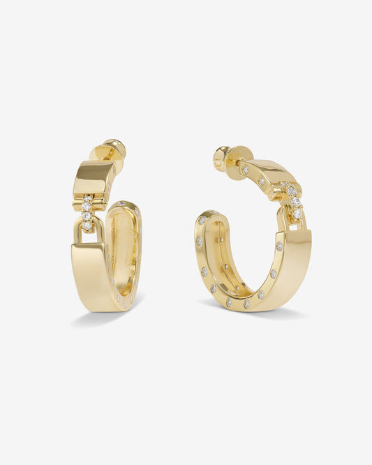 Melinda Maria Ashley Lock Hoop in 1" Gold