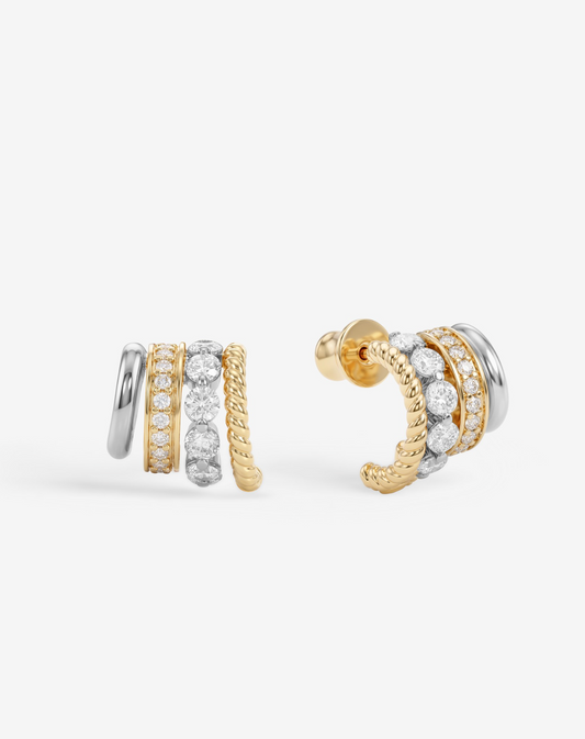 Melinda Maria Ashley Venice Earrings in Gold/Silver