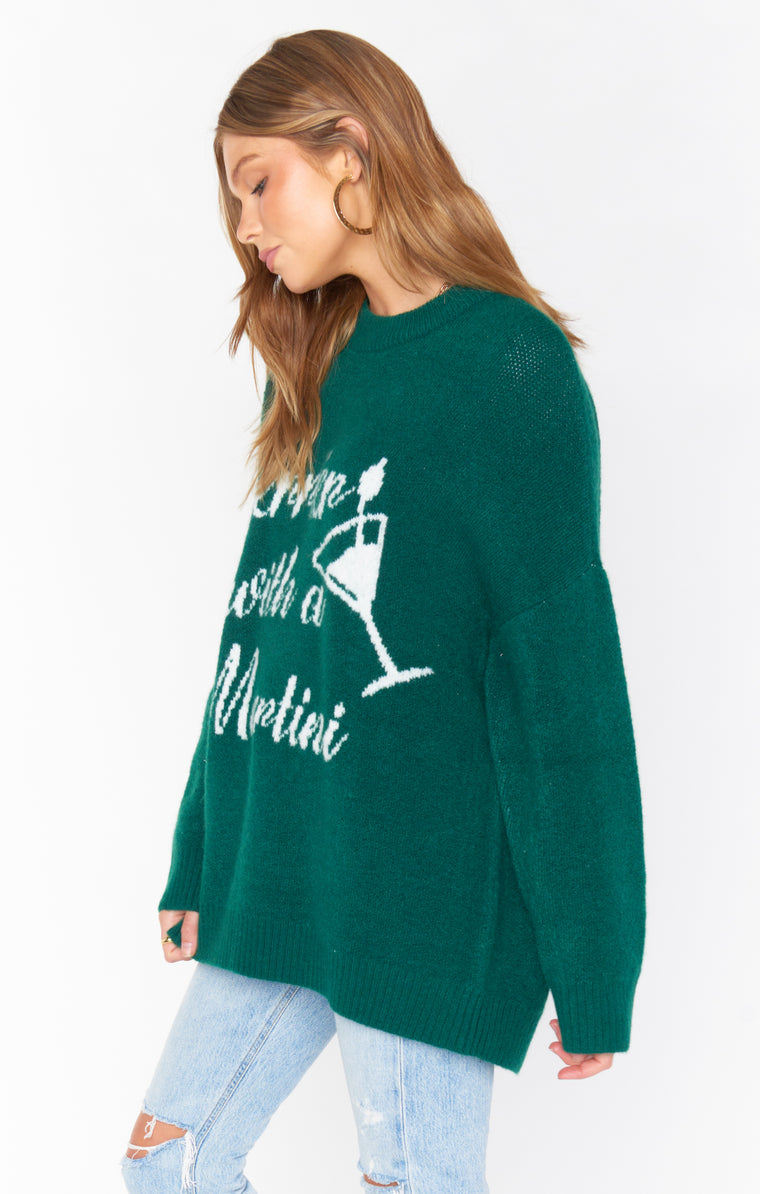 Show Me Your Mumu Classic Crewneck Sweater in Merrier Martini