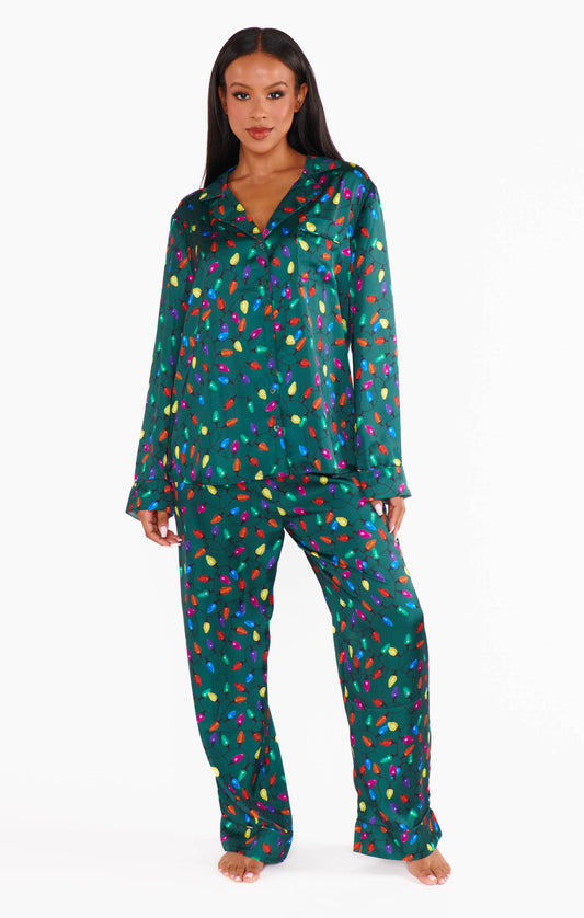 Show Me Your Mumu Classic PJ Set in Festive Lights