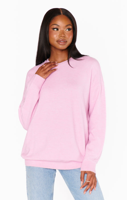 Show Me Your Mumu Feel Good Sweater in Mauve Pink Knit