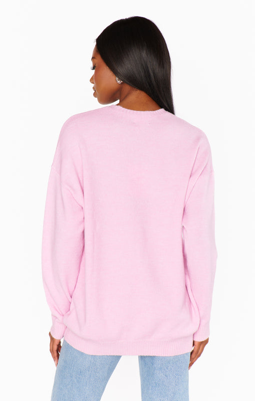 Show Me Your Mumu Feel Good Sweater in Mauve Pink Knit