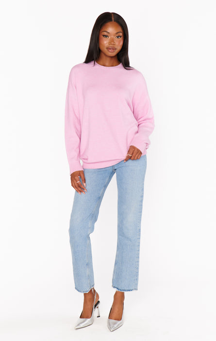 Show Me Your Mumu Feel Good Sweater in Mauve Pink Knit