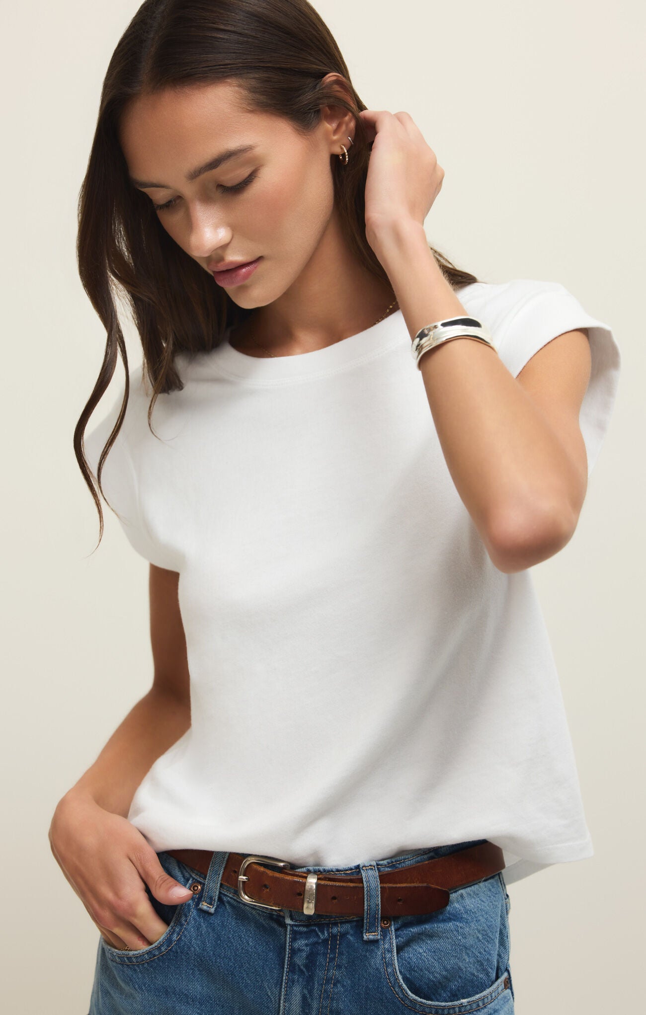 Z Supply Camino Jersey Top in White