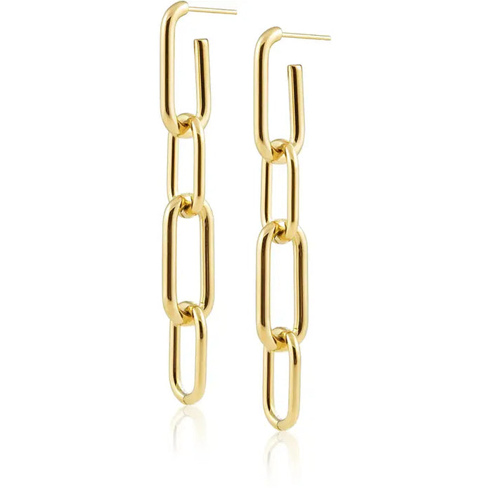 Sahira Jewelry Carrie Link Earrings in Gold