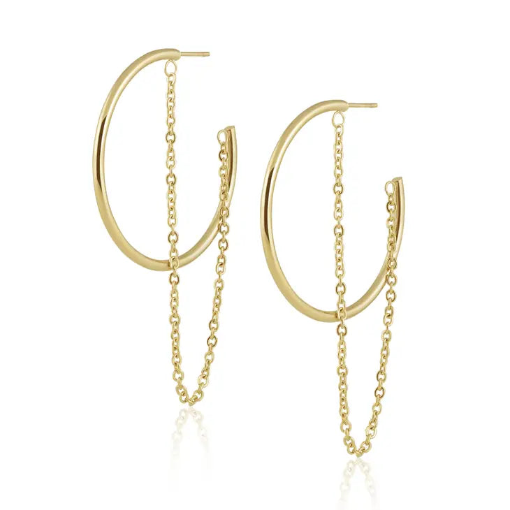 Sahira Jewelry Beverly Hoops in Gold